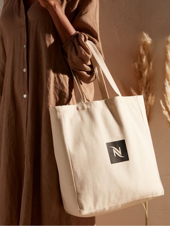 Nespresso Handbags - Nespresso Cream Canvas Tote Bag